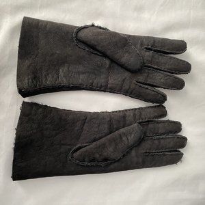 Bloomingdales Leather Gloves Made in Italy Size 7.5 Wool Lining